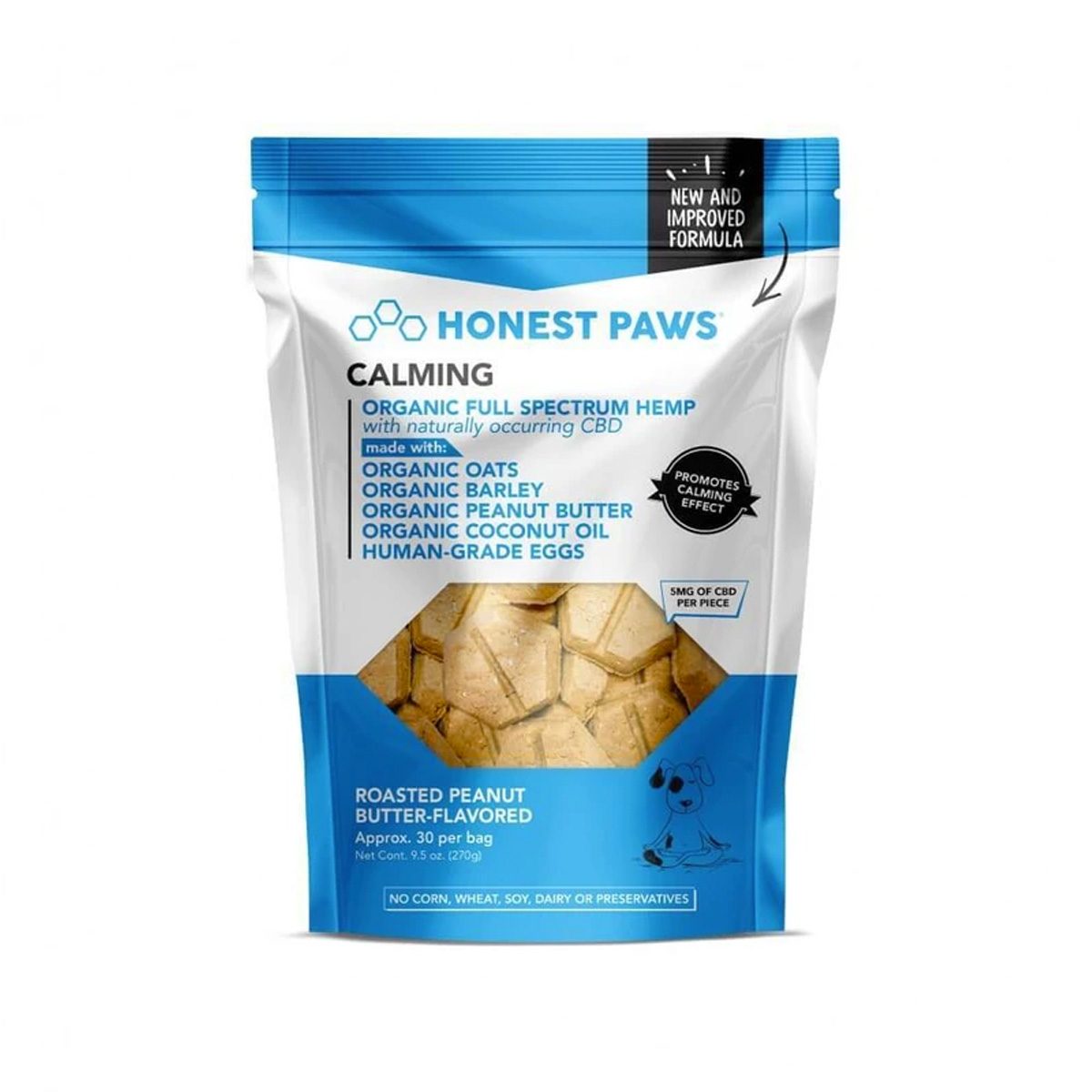 Honest Paws CBD Dog Bites Roasted Peanut Butter Flavor